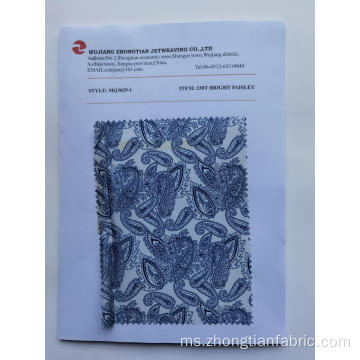 230t Bright Paisley Taffeta Percetakan